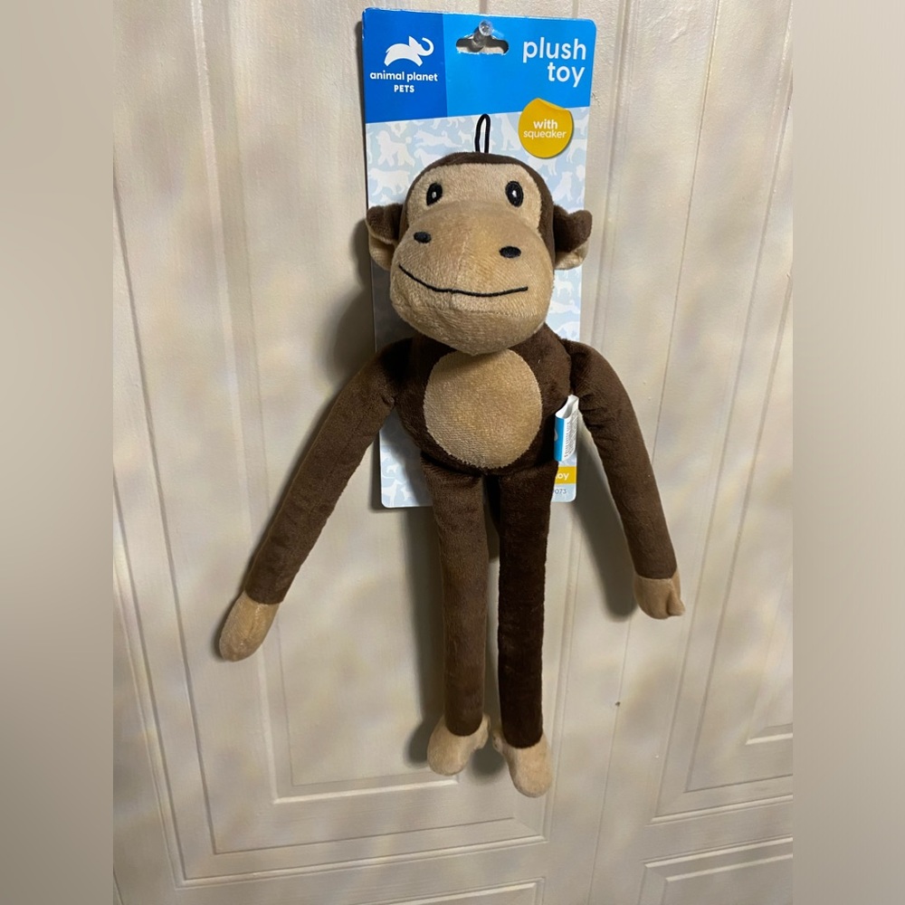 - - Animal Planet. Plush  Rope Toy Monkey With Squeaker 16”